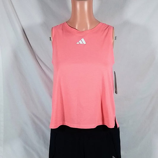 Adidas Girl's 3 Stripe Muscle Tank Top Acid Red-Various Sizes-New with Tags