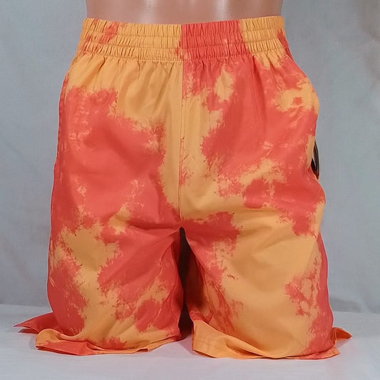 Adidas Boys' Axis Shorts-Hazy Orange-Tie Dye Print-Various Sizes-New with Tags