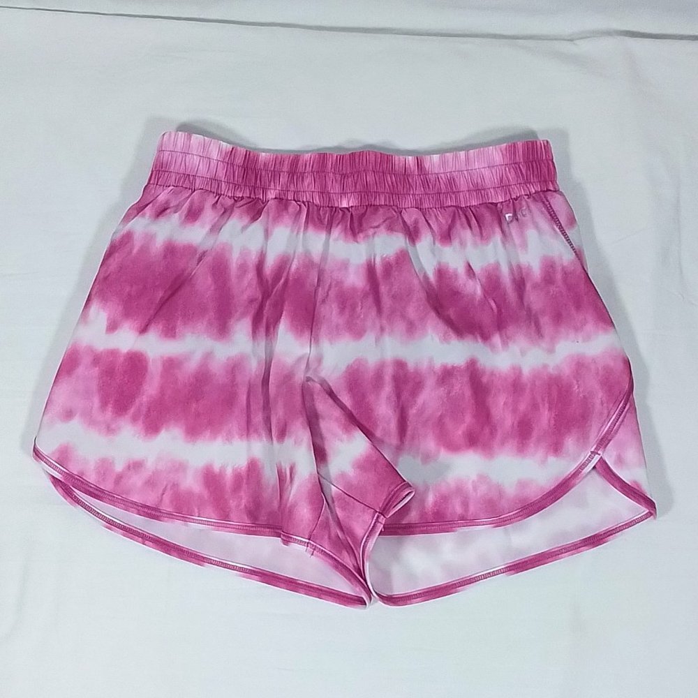 Girls' Athletic Stride Running Shorts-Stripe Dye Pink-Various Sizes-New with Tag