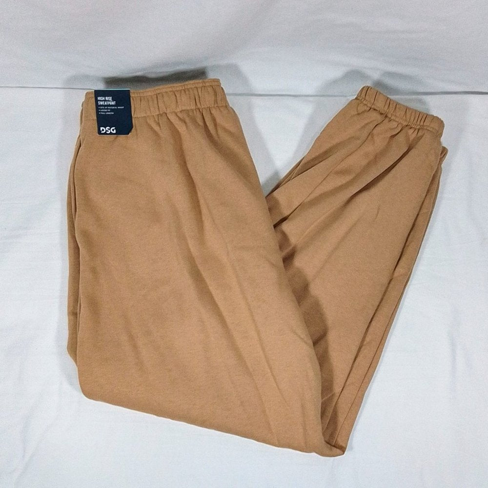 Women's Boyfriend Fleece Oversized Cinch Pants-Sahara Sand-Various Sizes-NWT