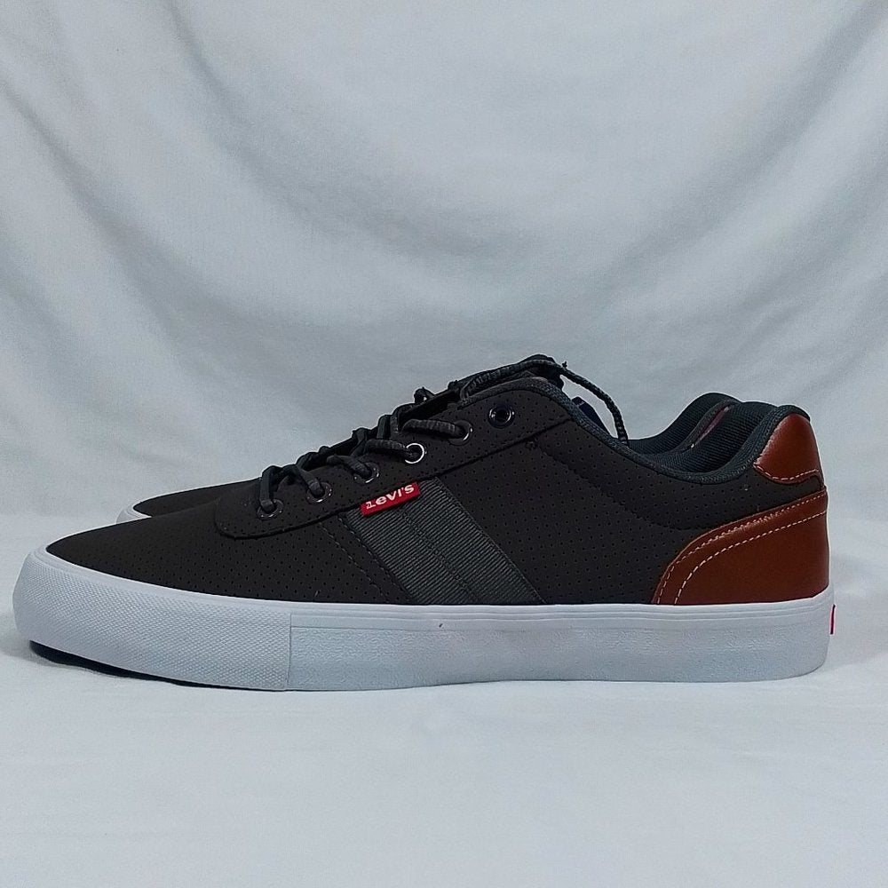 Levi's Miles Men's Sneakers-Black Burgundy-Size 13-Round Toe-New with Tags