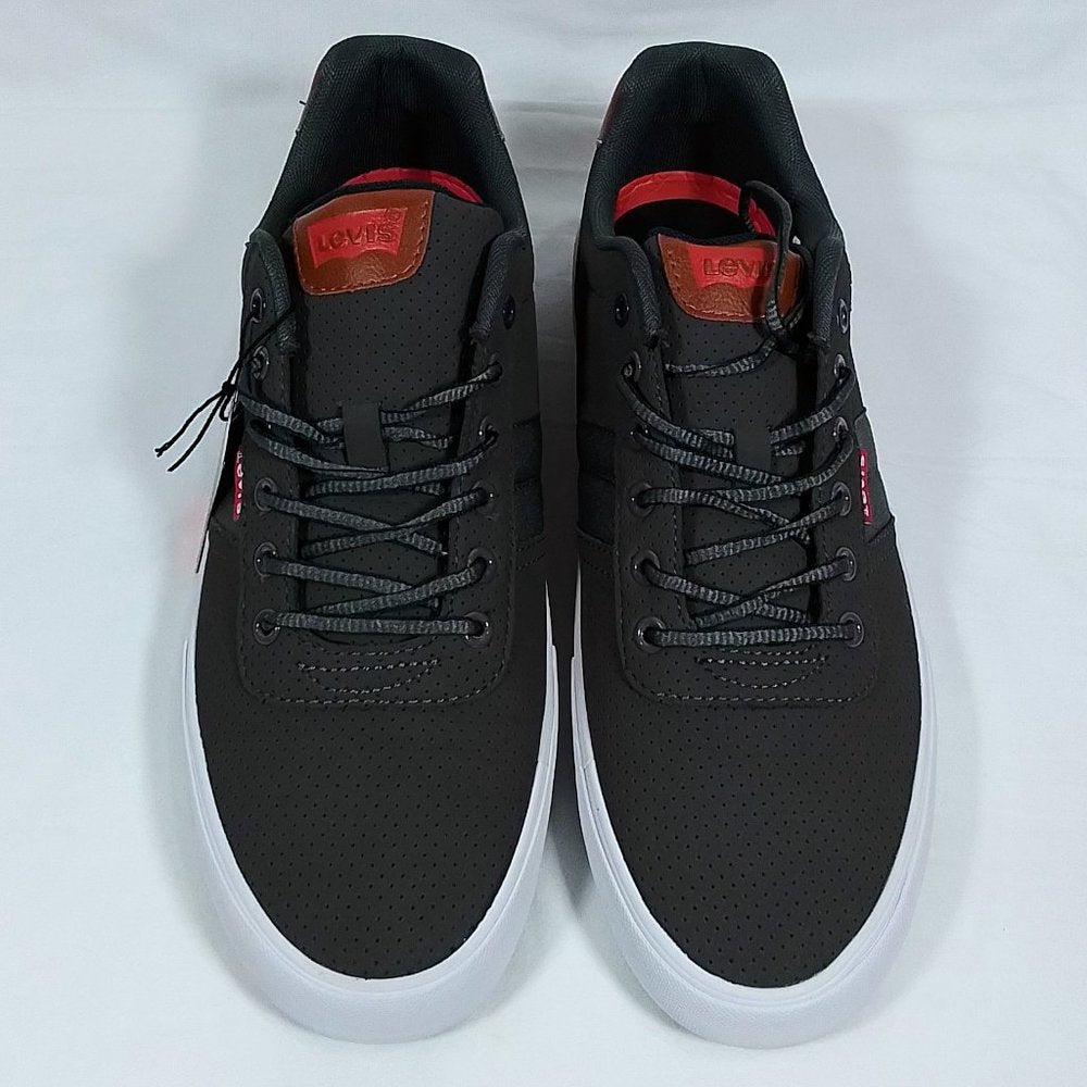 Levi's Miles Men's Sneakers-Black Burgundy-Size 13-Round Toe-New with Tags