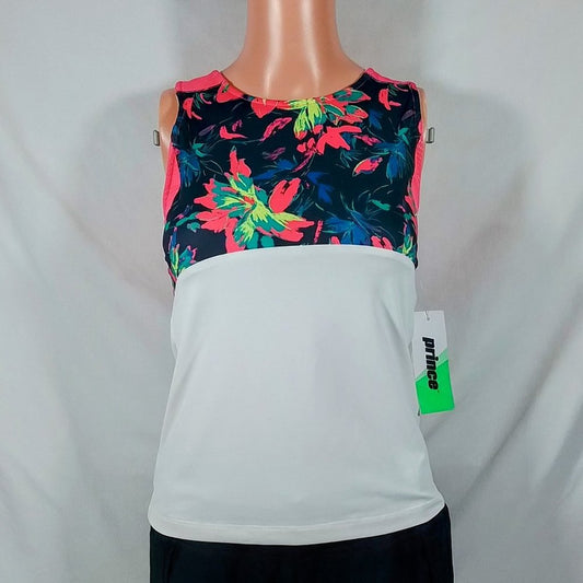 Prince Girls' Floral Fashion Tennis Top-Chalk Brush Floral-Various Sizes-NWT