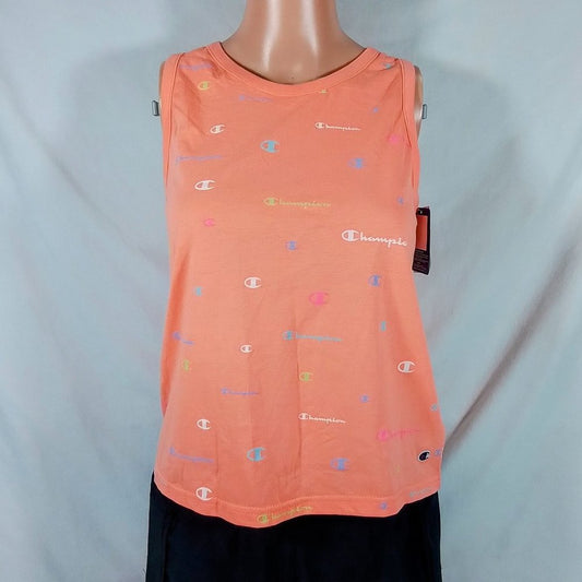 Champion Girls' Collegiate Print Tank Top-Bright Coral-7883CG-Various Sizes-NWT