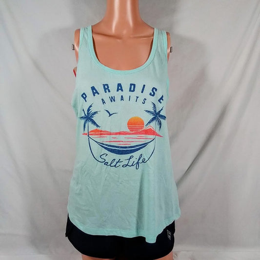 Salt Life Women's Nowhere To Be Tank Top-Aqua-Various Sizes-New with Tags