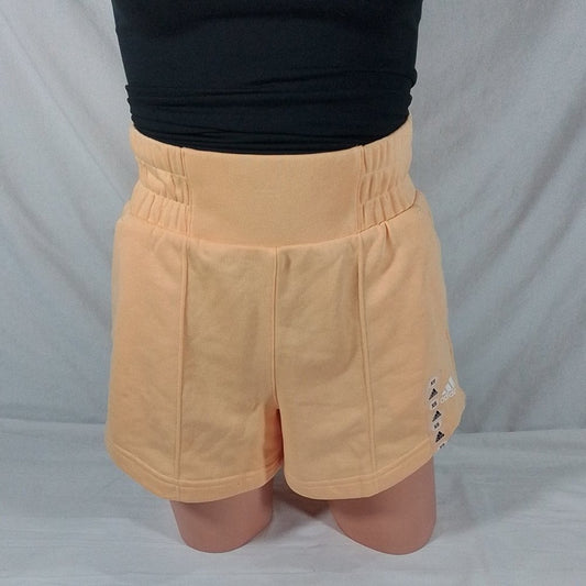 Women's Adidas Hyperglam French Terry Short in Pulse Amber-Various Sizes-NWT