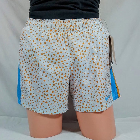 Nike Girls' Dri-FIT 10K2 Training Shorts-Grey/Blue/Gold-Size Large-New with Tags