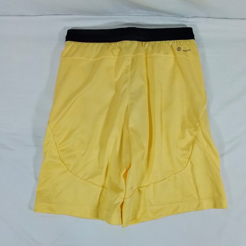 Adidas Men's Axis Knit Athletic Shorts-Almost Yellow-Size Small-New with Tags