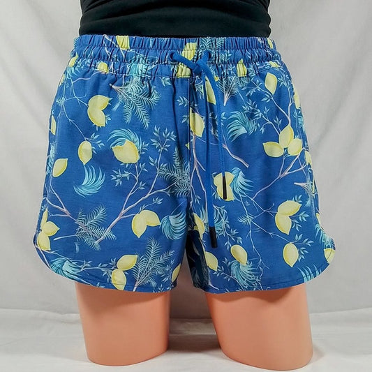 Alpine Design Women's Water Short Shorts-Swimming-Blue Lemon Tree-XS-NWT