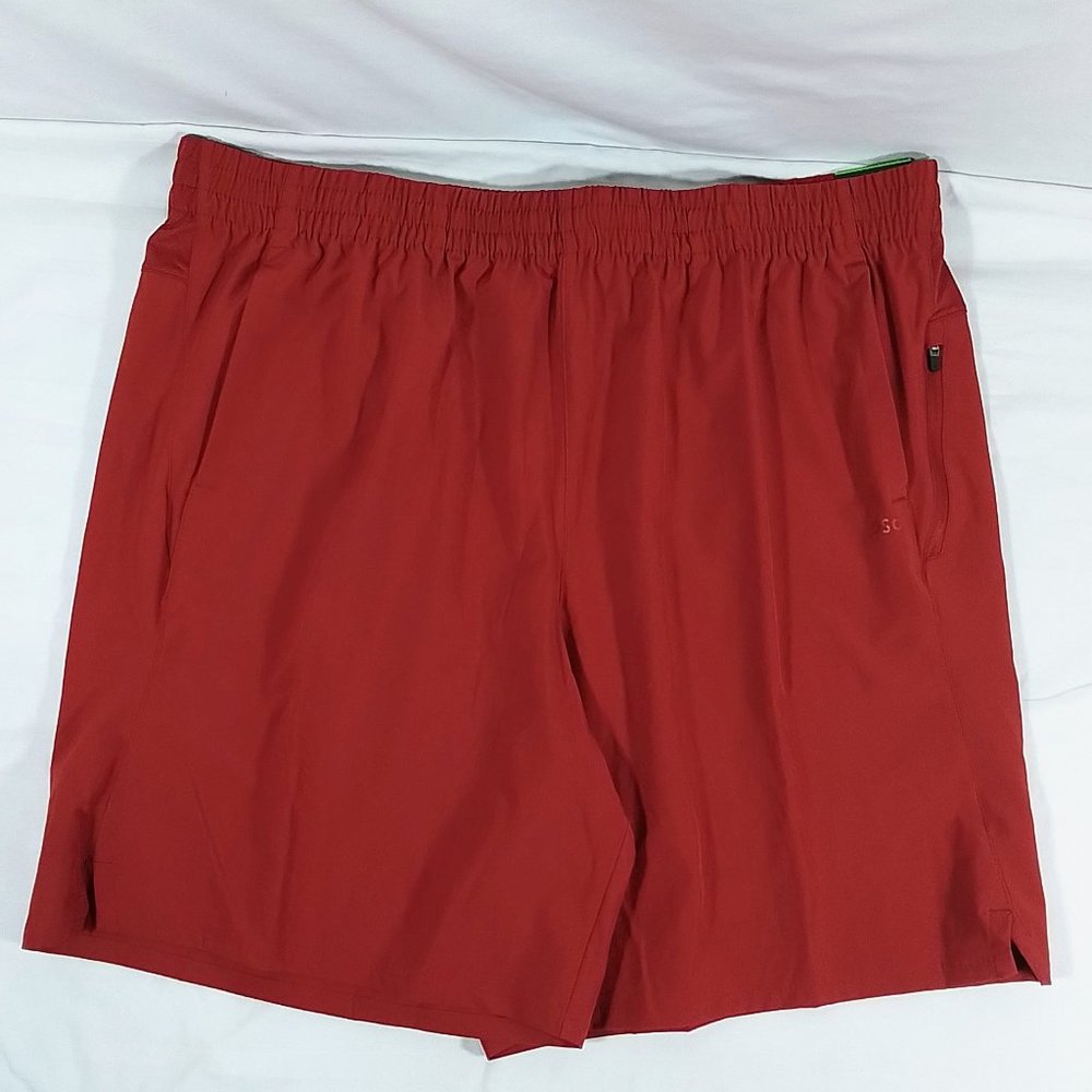 Men's 8 Inch Agility Woven Athletic Shorts-Activewear-Deep Red-Various Sizes-NWT