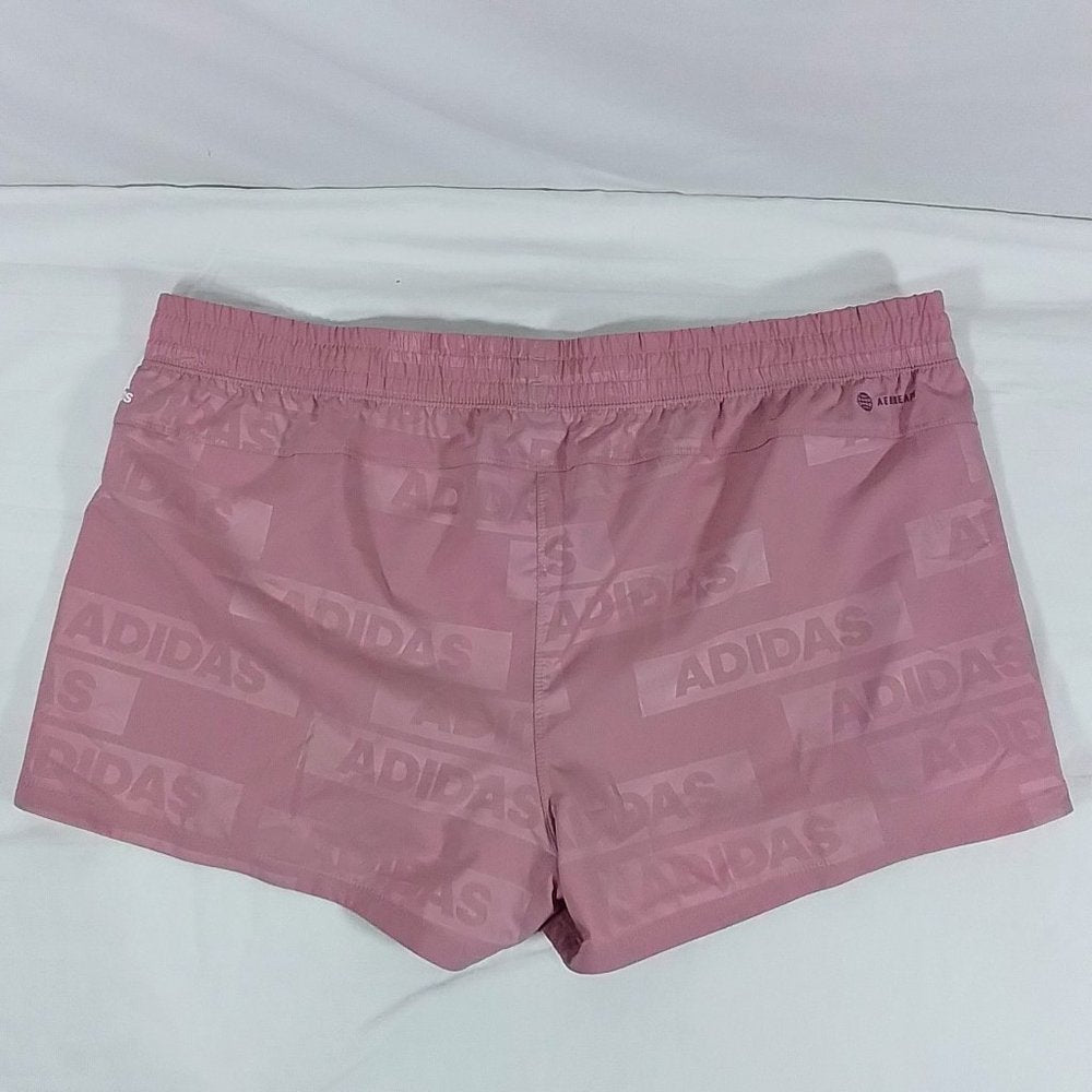 Adidas Women's Pacer Woven Deboss Shorts-Magic Mauve-Size XL-HK7541-New with Tag