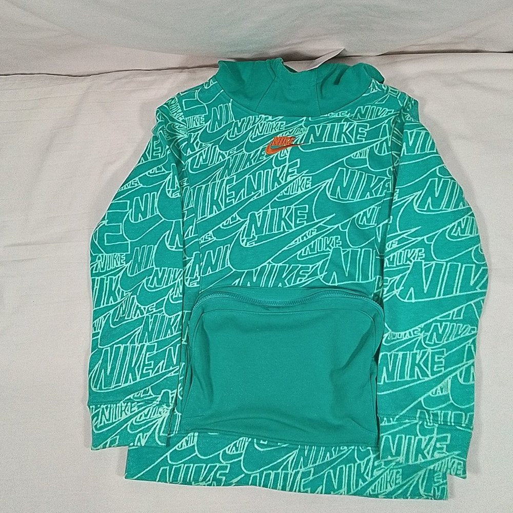 Boy's Nike Sportswear French Terry Hoodie Washed Teal Size XS- New with Tags