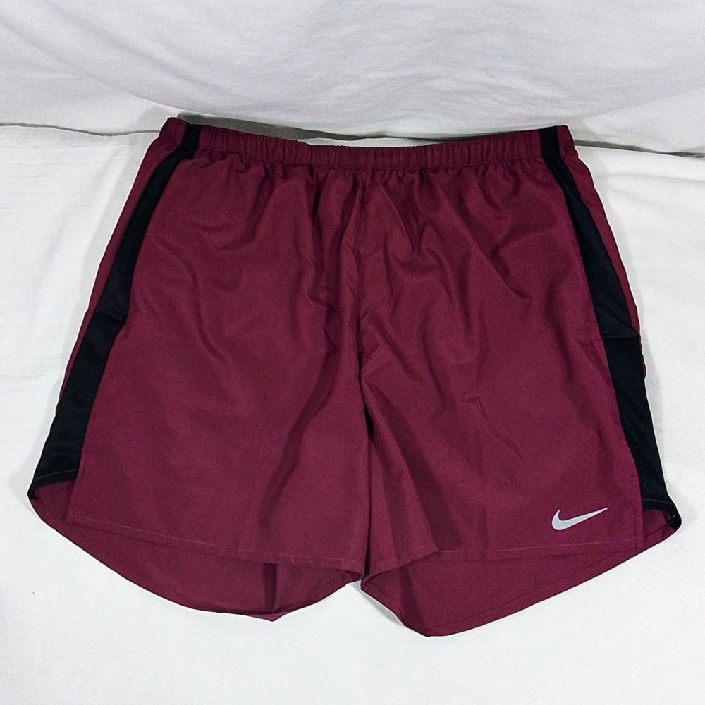 Men's Nike Dri-FIT Challenger 7" Brief-Lined Versatile Shorts-Rosewood-2XL-NWT