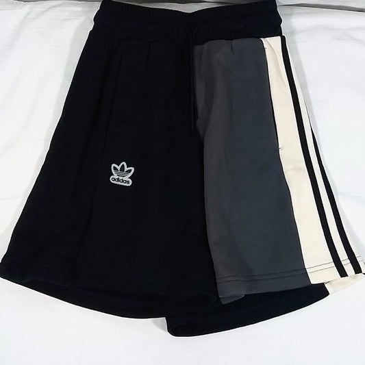 Women's Adidas Original Shorts-Fleece-High Rise-Black/Grey/White-Various Sizes