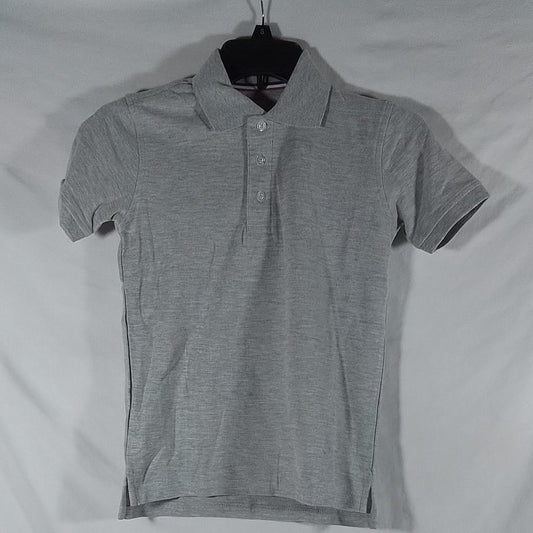 Youth French Toast Co-Ed Style SS Pique Polo Gray-Size M(8)-New with Tags (A5)