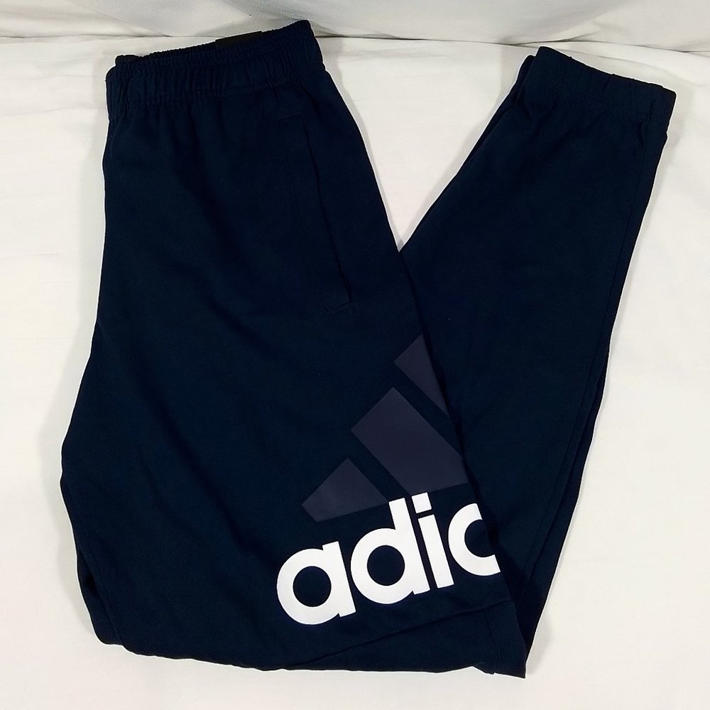 Adidas Essentials Performance Logo Pants-Blue-Various Sizes-New with Tags