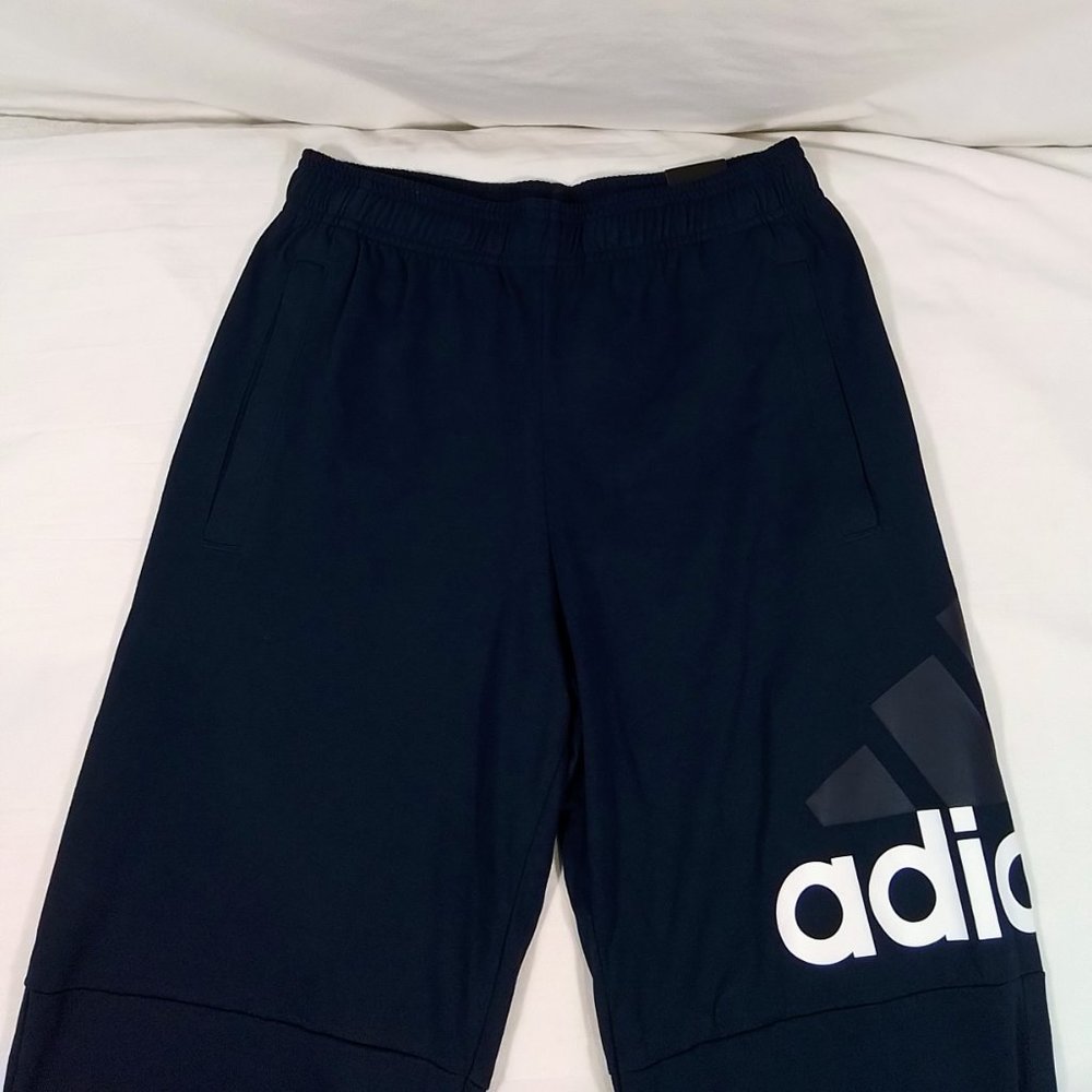 Adidas Essentials Performance Logo Pants-Blue-Various Sizes-New with Tags