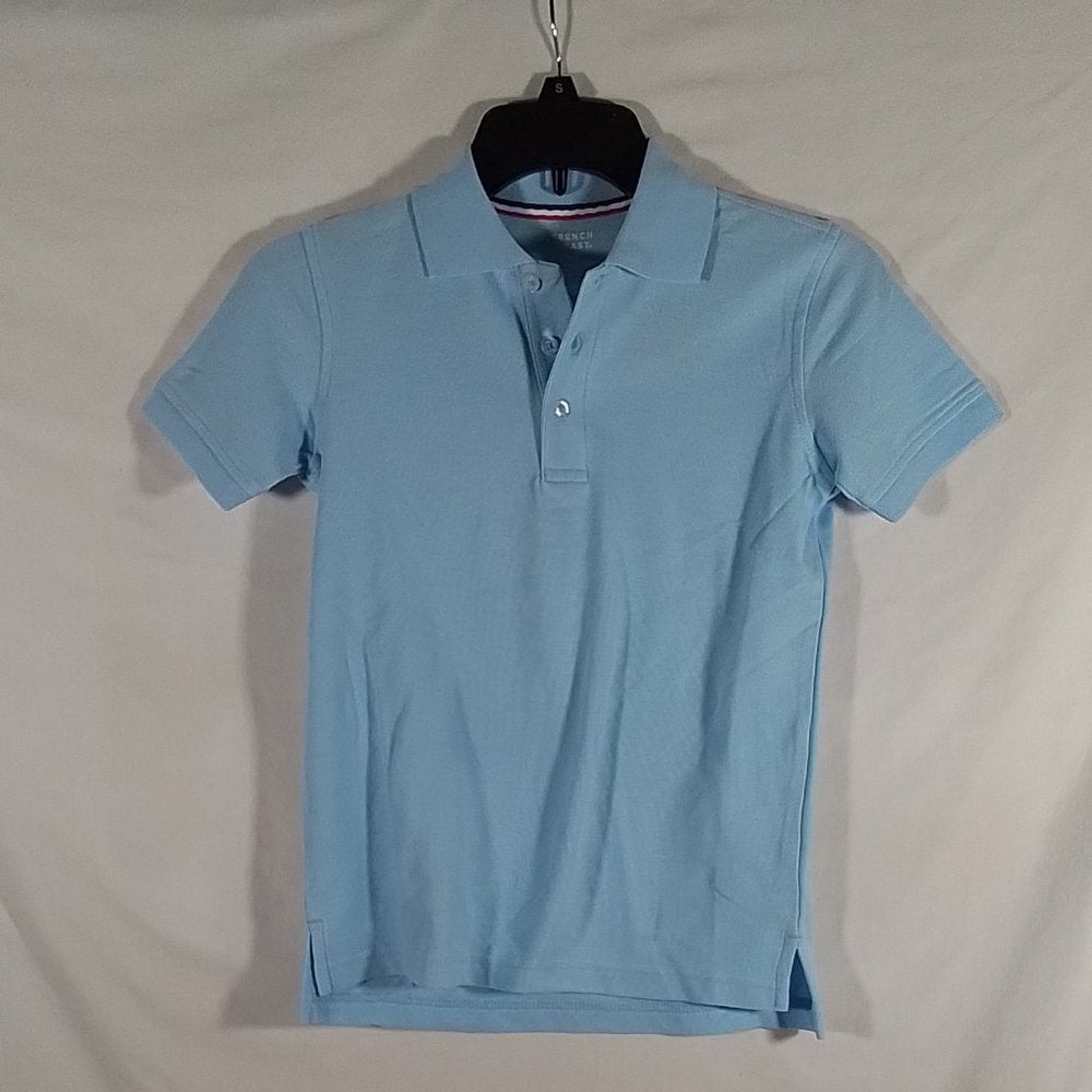 Youth French Toast Co-Ed Style SS Pique Polo Blue-Size M (8)- New w/Tags (A9)