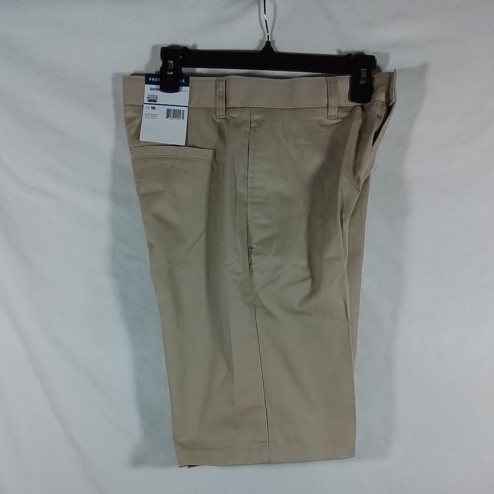 Boy's French Toast Flat Front Adjustable Waist Khaki Short- Size 16-NWT- (A18)