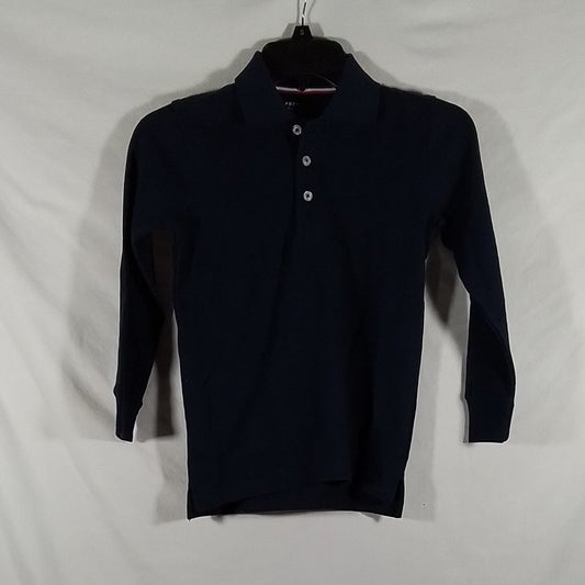 Youth French Toast LS Co-Ed Style Pique Polo Navy Size M (8)-New with Tags (A20)