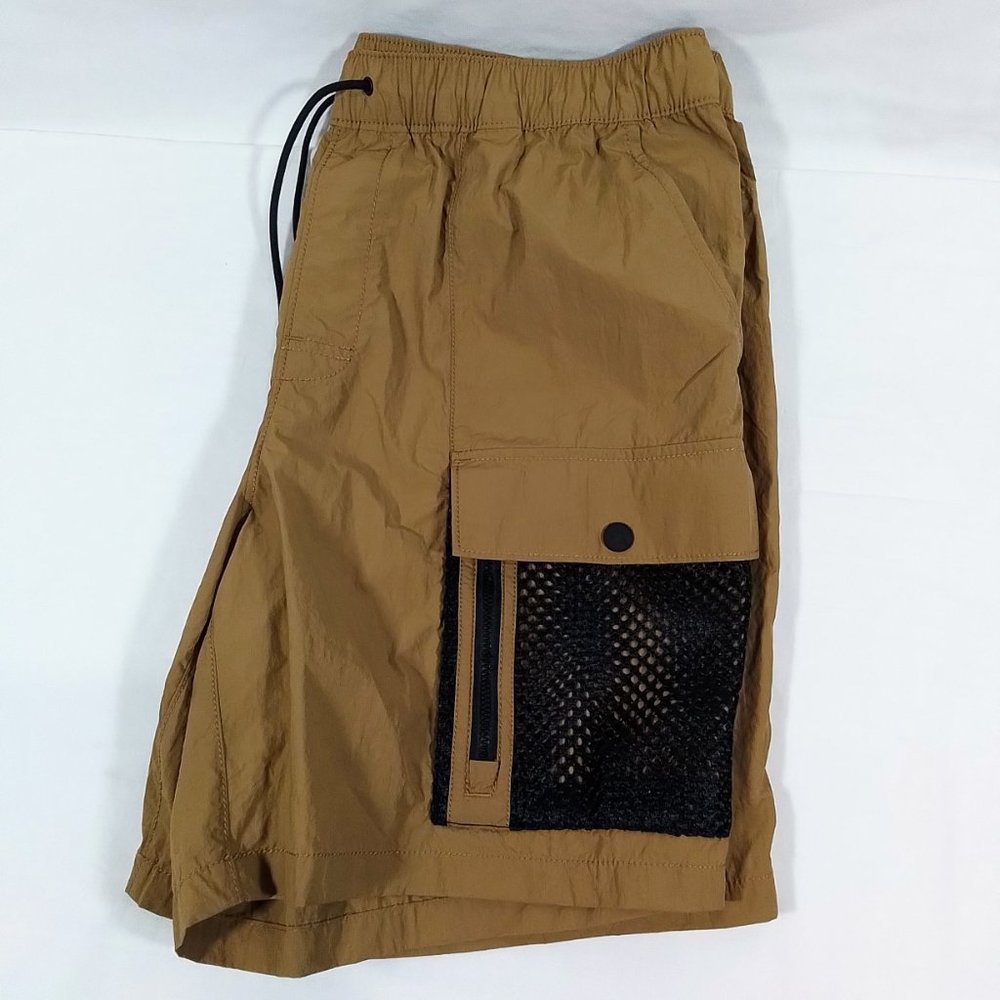 Men's Alpine Design Fashion Shorts-Ermine-Brown-Mesh-Size Large-New with Tags