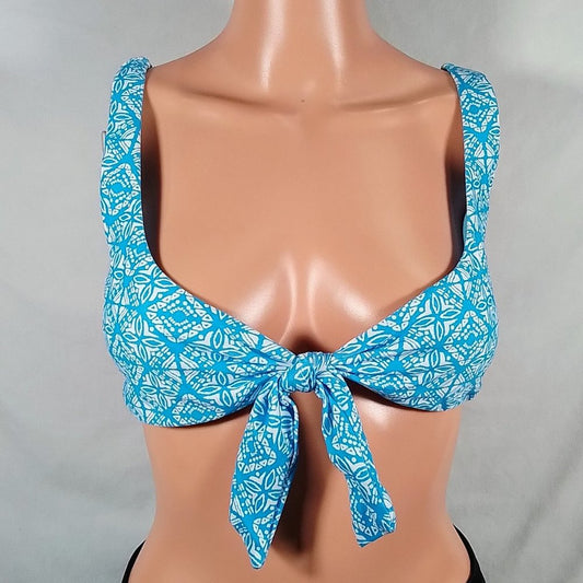 Women's O'Neill Sydney Tile Mavericks Bikini Top-Light Blue-Small-New with Tags