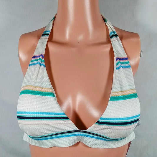 Women's O'Neill Lowtide Cocoa Halter Swim Top-Vanilla-Size XL-New with Tags